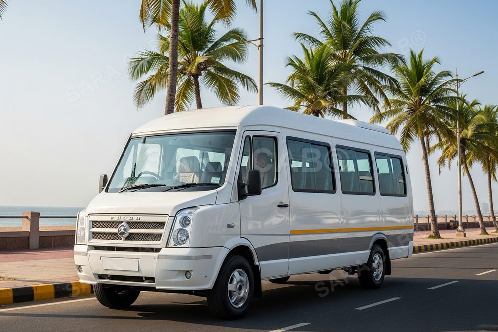 Force Urbania van at the Chennai hub — SARA CAB®